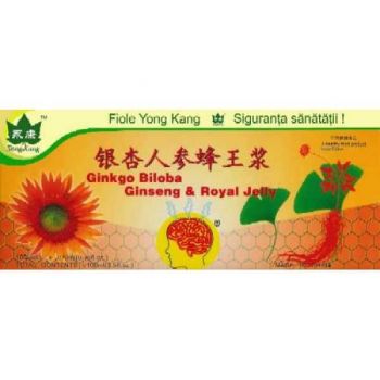 Yong kang ginkgo biloba, ginseng, royal jelly 10fiole